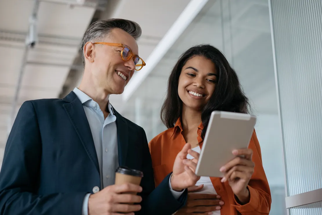 Business People Using Digital Tablet Planning Project
